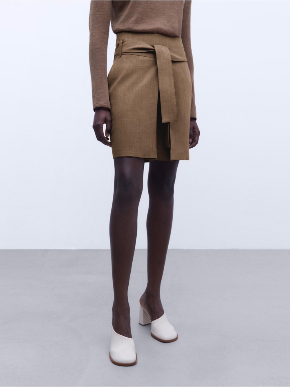 White Block Heel Mules Adolfo Dominguez